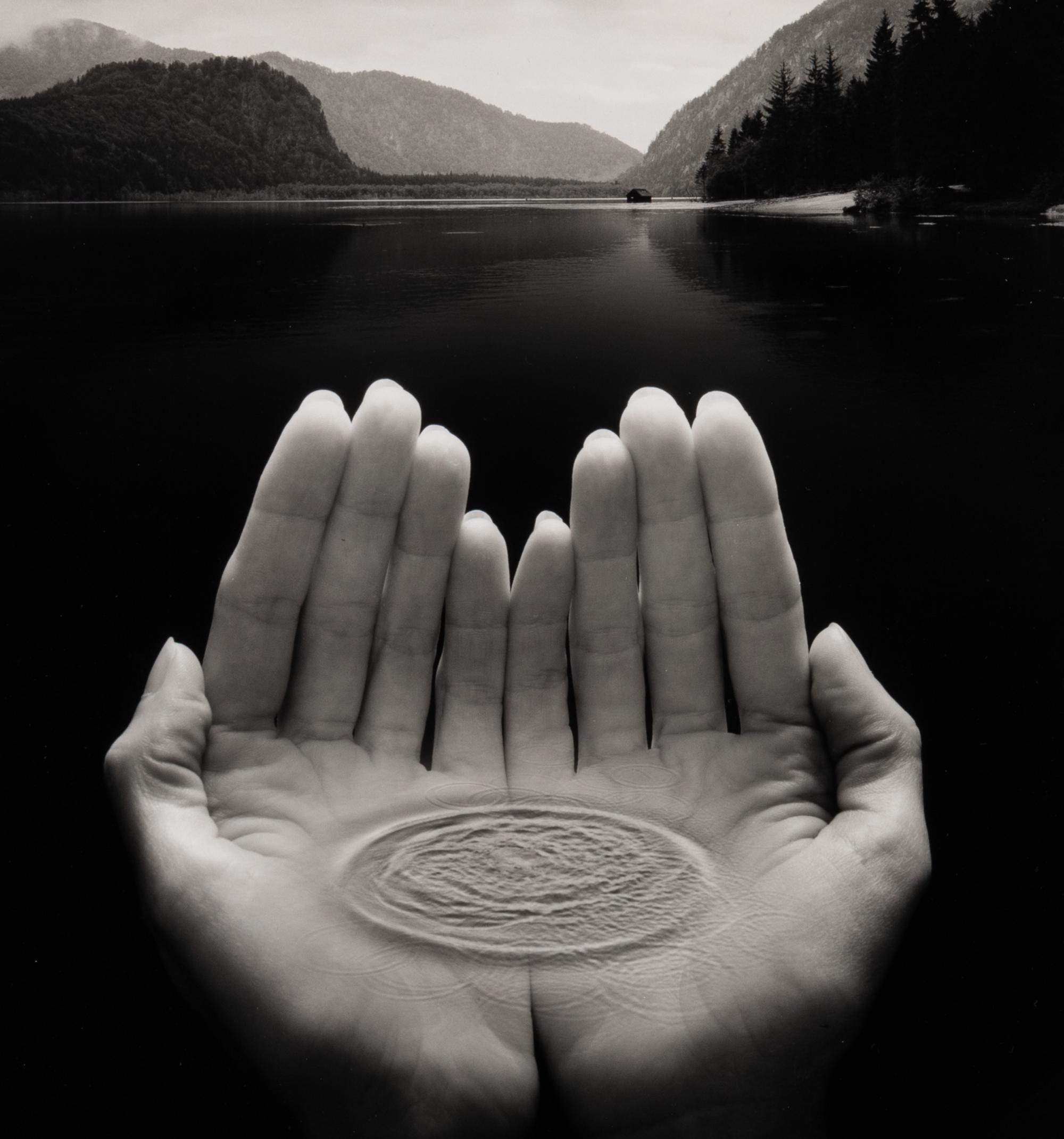 Jerry Uelsmann (1934-2022) Untitled (Hands holding water), 2002