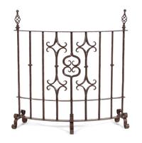A Gothic Style Wrought Iron Fire Screen Height 48 x width 48 inches. — 20TH CENTURY
