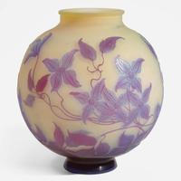 Émile Gallé (French, 1846-1904) "Clematis" Vase, France, circa 1900