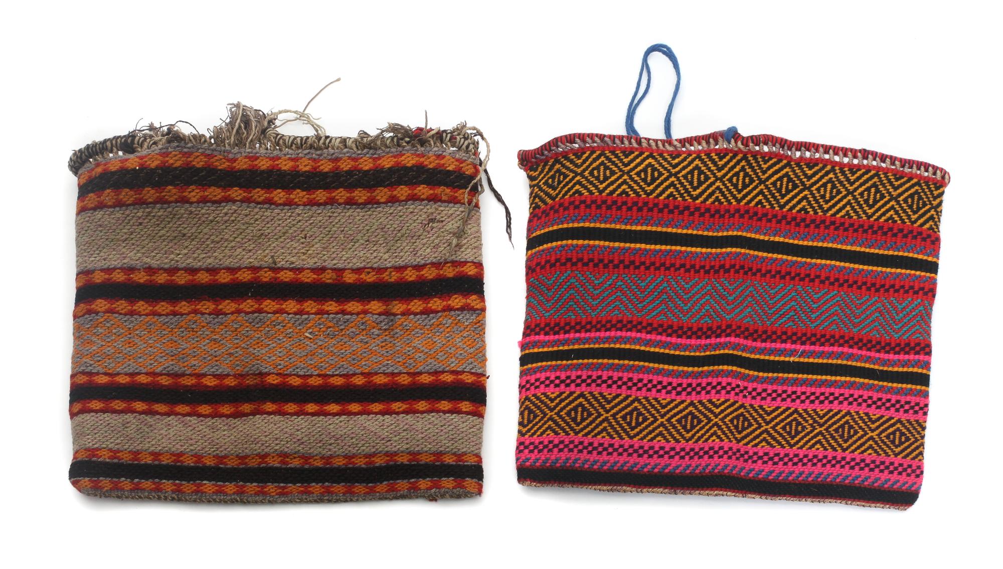 Four Native-Made Storage Bags Length of largest 24 inches.