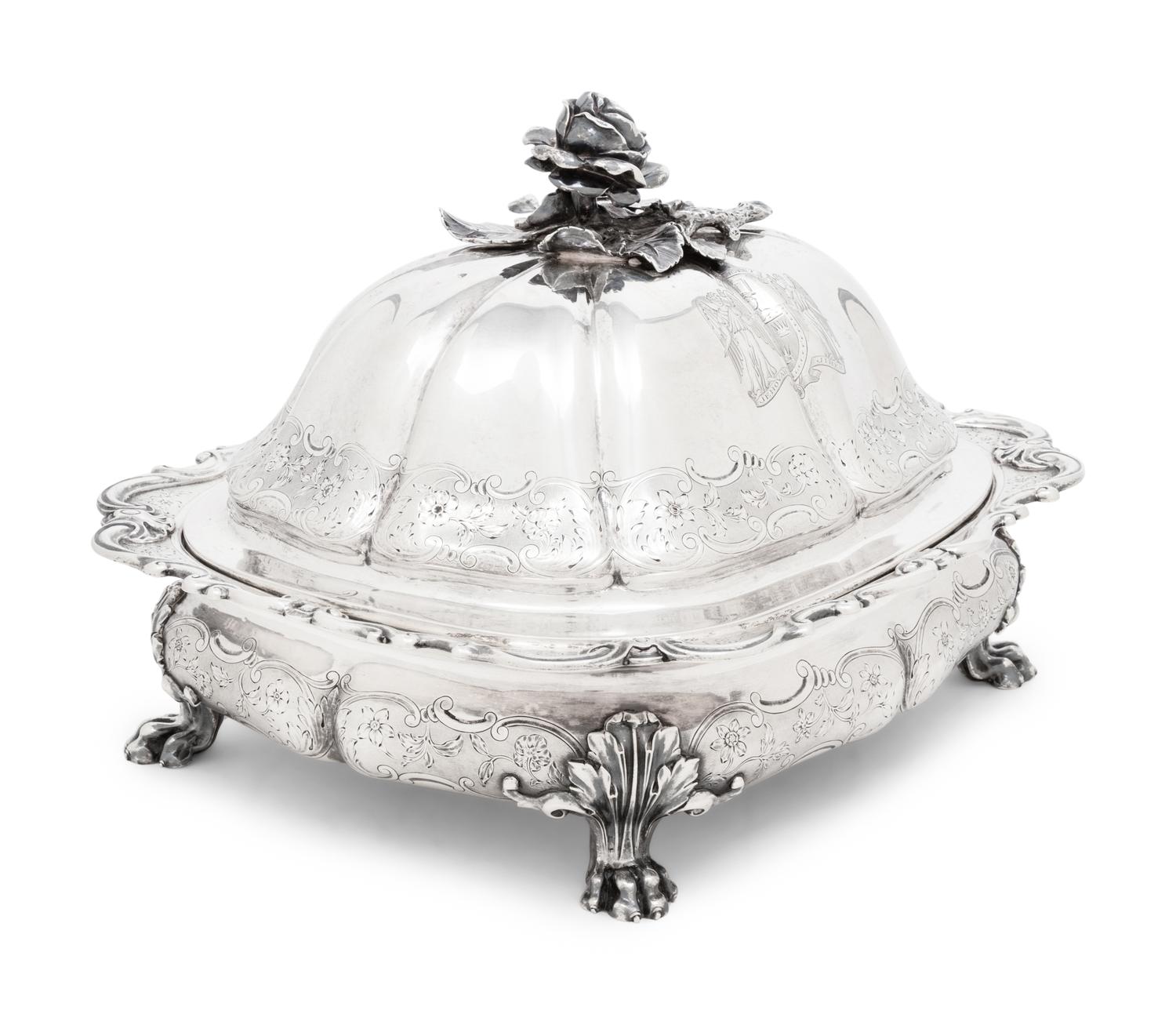 A Paul Storr Silver George IV Covered Vegetable Dish