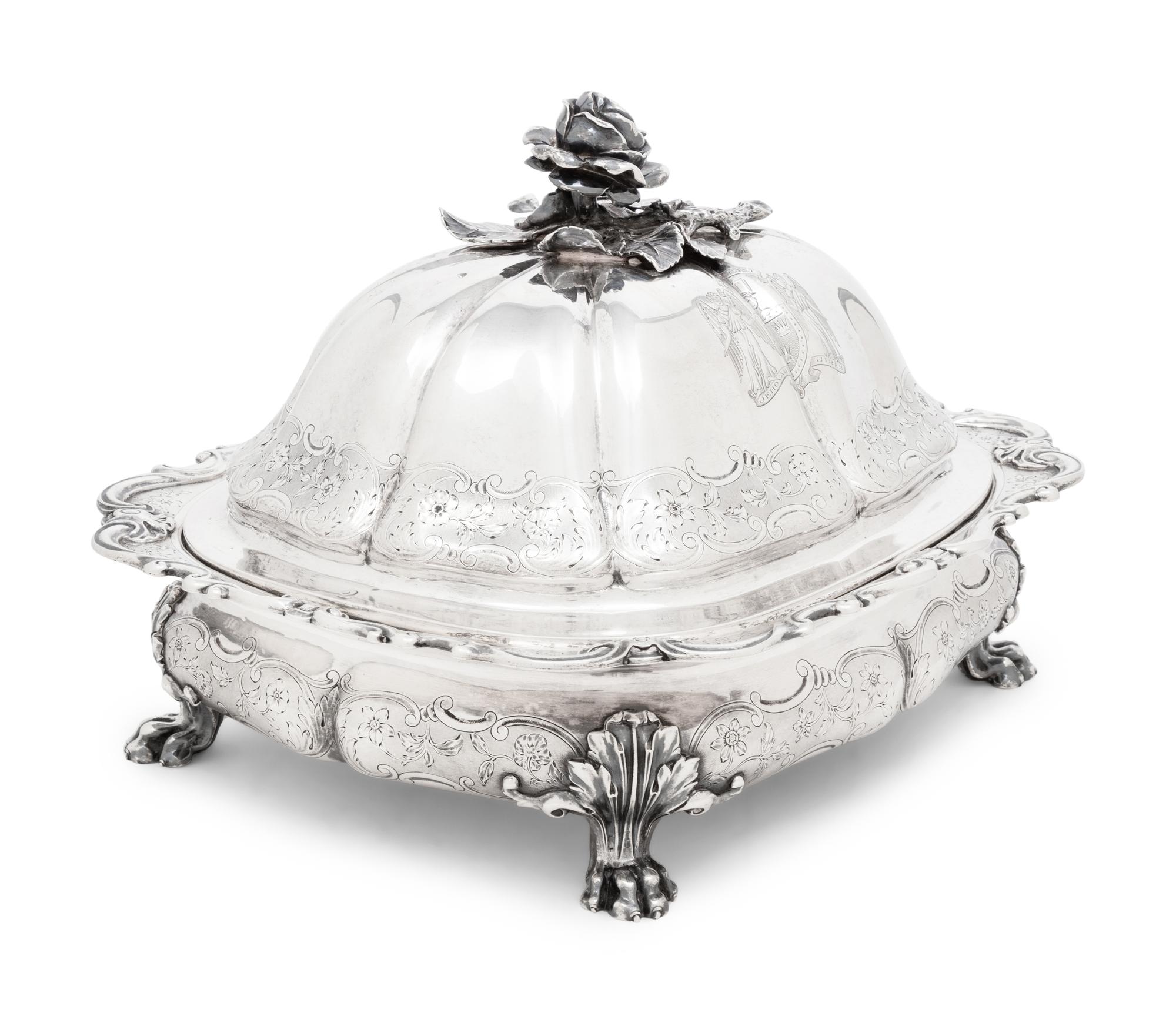 A Paul Storr Silver George IV Covered Vegetable Dish