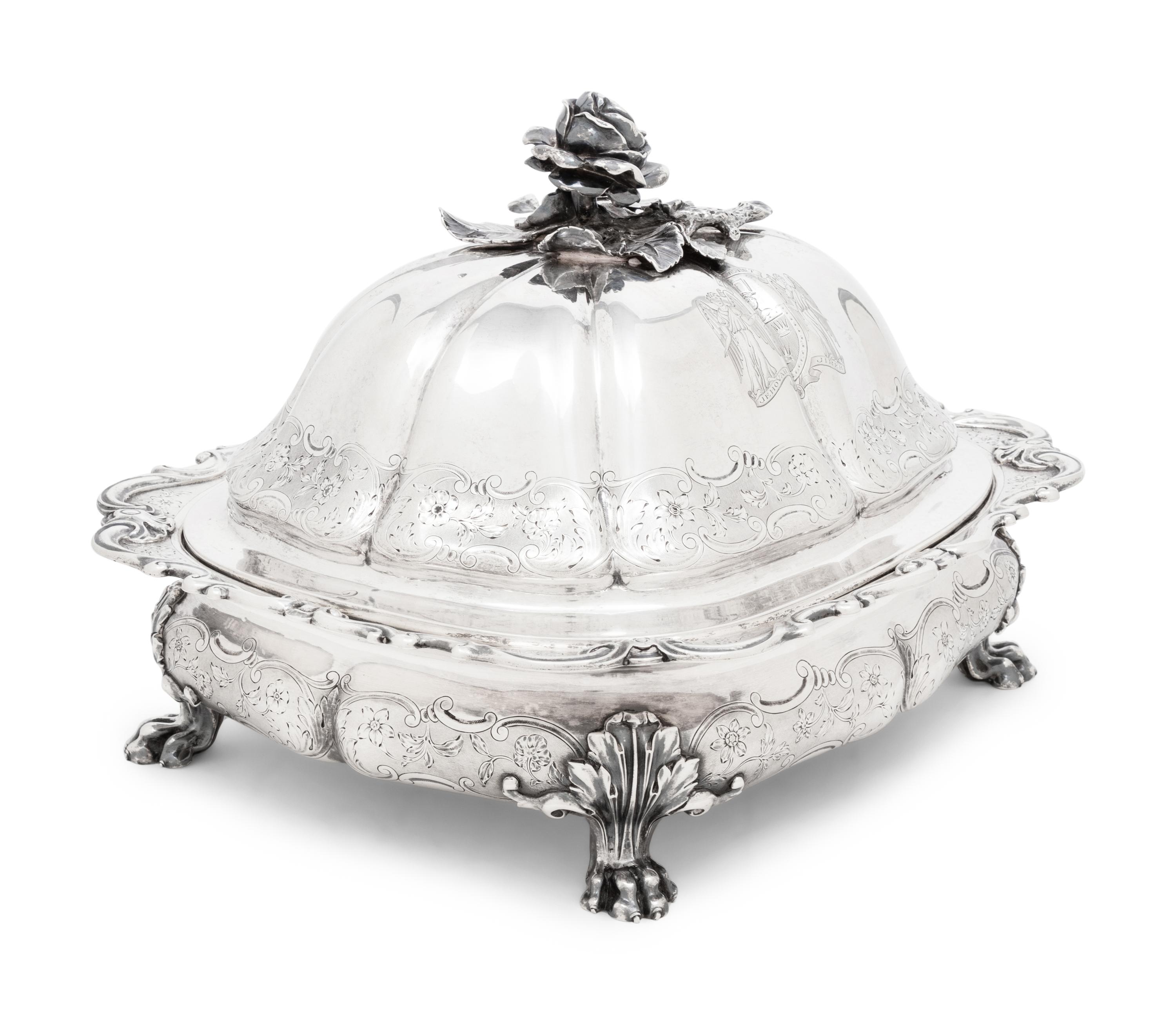 A Paul Storr Silver George IV Covered Vegetable Dish
