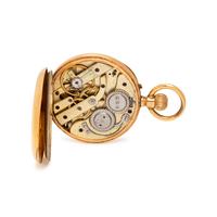 18K YELLOW GOLD OPEN FACE POCKET WATCH