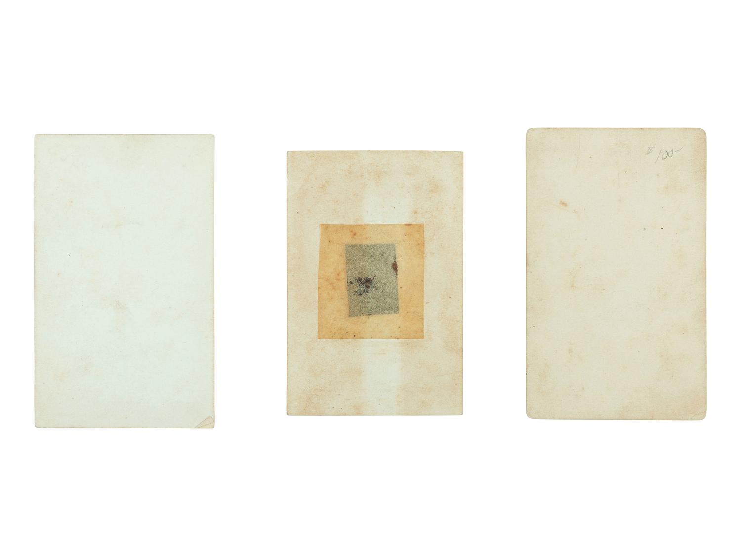 [LINCOLN, Abraham (1809-1865)]. A group of 3 CDVs of John Wilkes Booth, highlighted by "The Assassin" tintype.