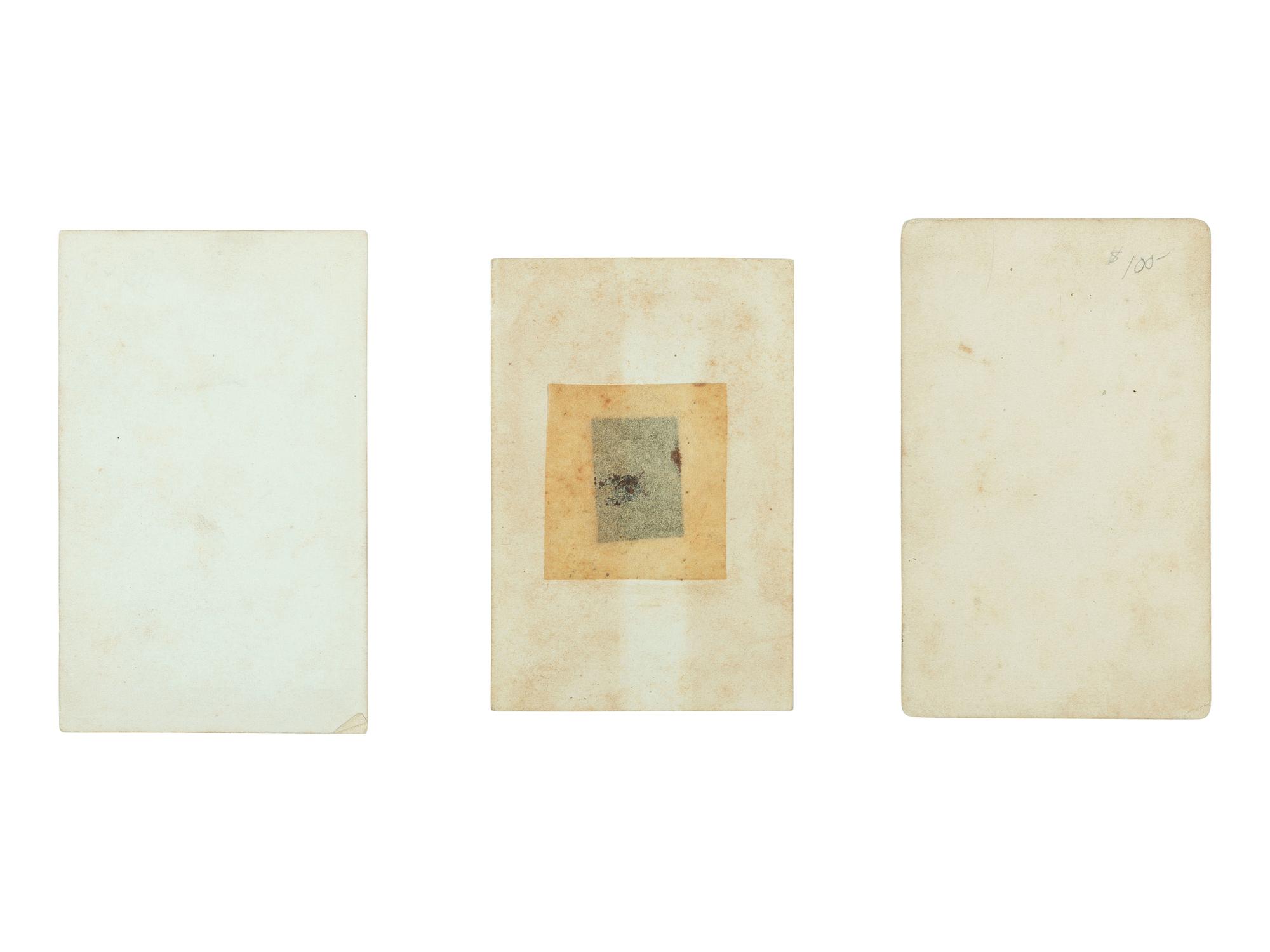 [LINCOLN, Abraham (1809-1865)]. A group of 3 CDVs of John Wilkes Booth, highlighted by "The Assassin" tintype.