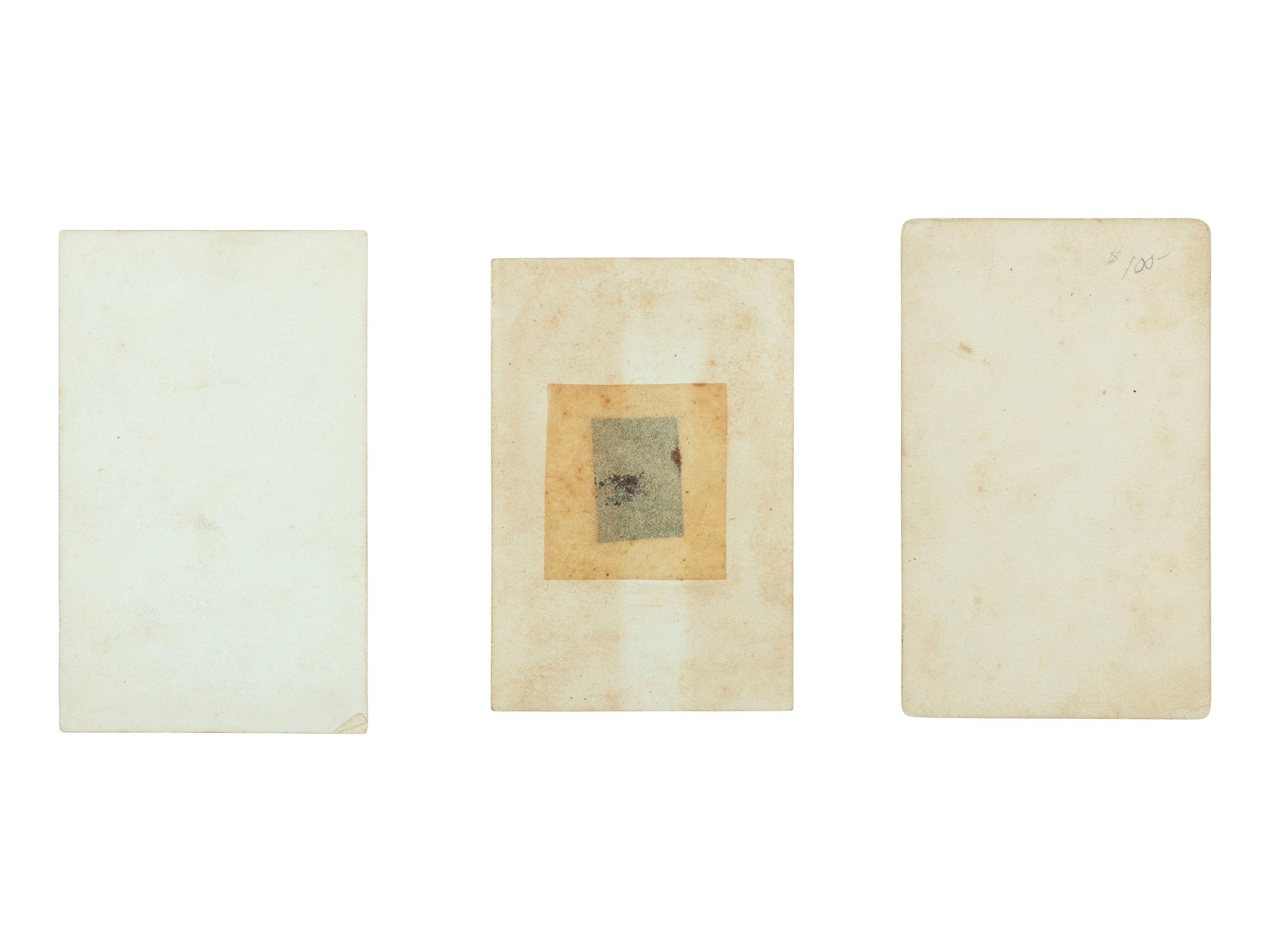 [LINCOLN, Abraham (1809-1865)]. A group of 3 CDVs of John Wilkes Booth, highlighted by "The Assassin" tintype.