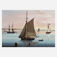 Nicolino V. Calyo (American, 1799–1884) View of New York City from Hoboken