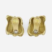 A pair of 18K yellow gold ear clips, Barry Kieselstein-Cord 1985
