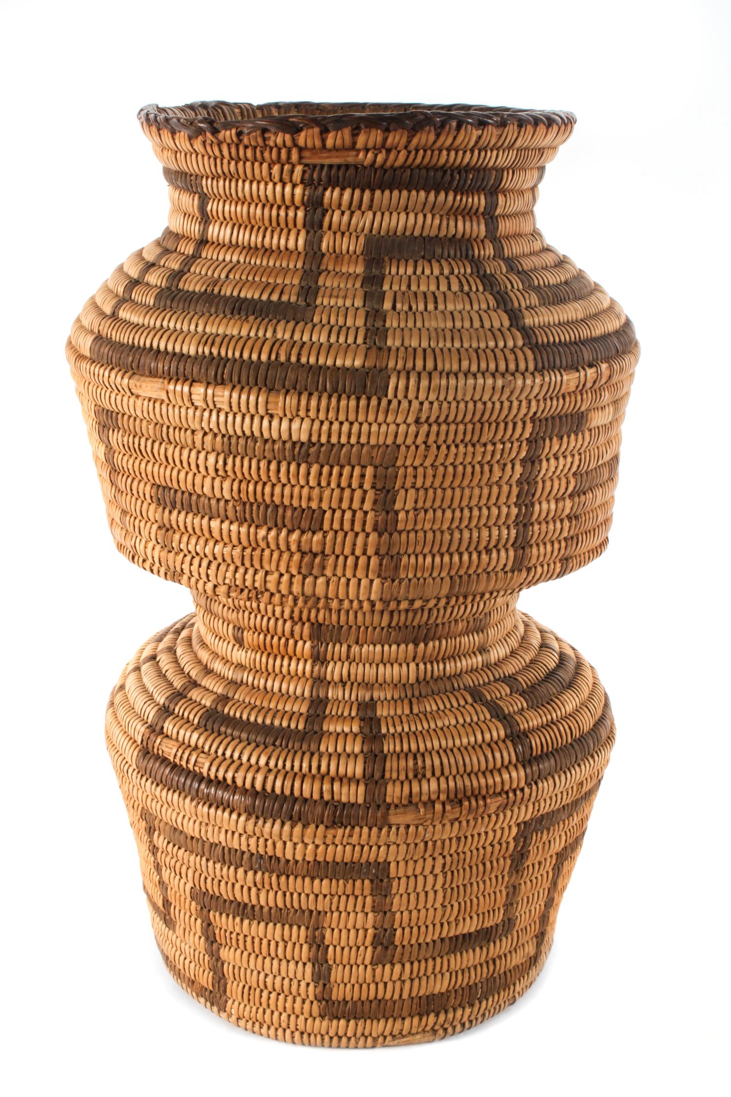 Akimel O'odham (Pima) Olla Basket Height 13 1/2 x diameter 8 inches
