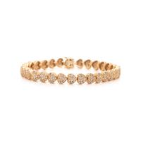 YELLOW GOLD AND DIAMOND HEART BRACELET