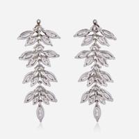 A Pair of Platinum and Diamond Earring Jackets