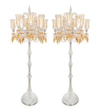 A Pair of Baccarat Zénith Twelve-Light Torchères
