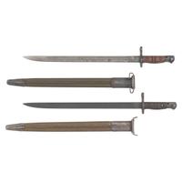 Two Remington M1917 Bayonets & Scabbards