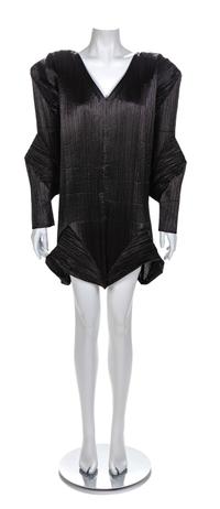 Issey Miyake Black Pleated Dress, 1990s