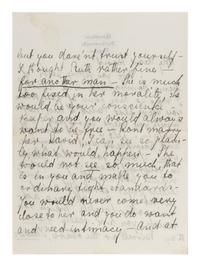 LAWRENCE, D. H. (1885-1930). Autograph letter signed ("D. H. Lawrence"), to David Garnett. Greatham, Pulborough, Sussex, [19 April 1915]. 5 pages, 8vo . [ With :] LAWRENCE, Freida. Autograph letter signed ("Freida"), to David Garnett. [19 April 1915]. With postscript from D. H. Lawrence at end. 2 pages, 8vo, with original envelope marked "Absolutely Private ."