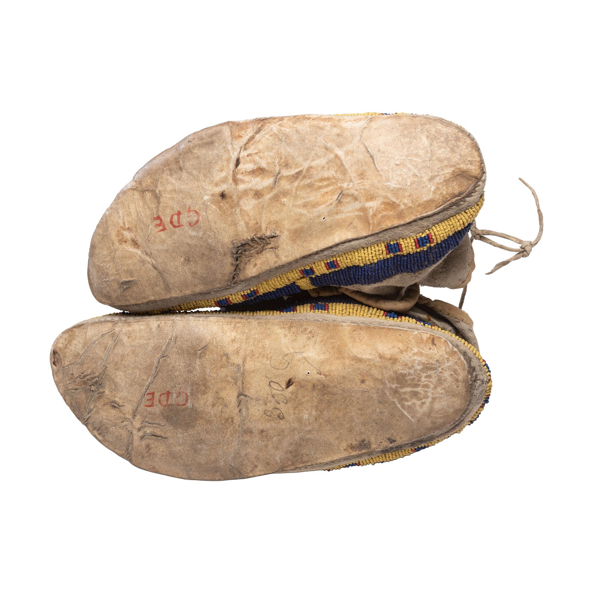 Sioux Beaded Hide Moccasins