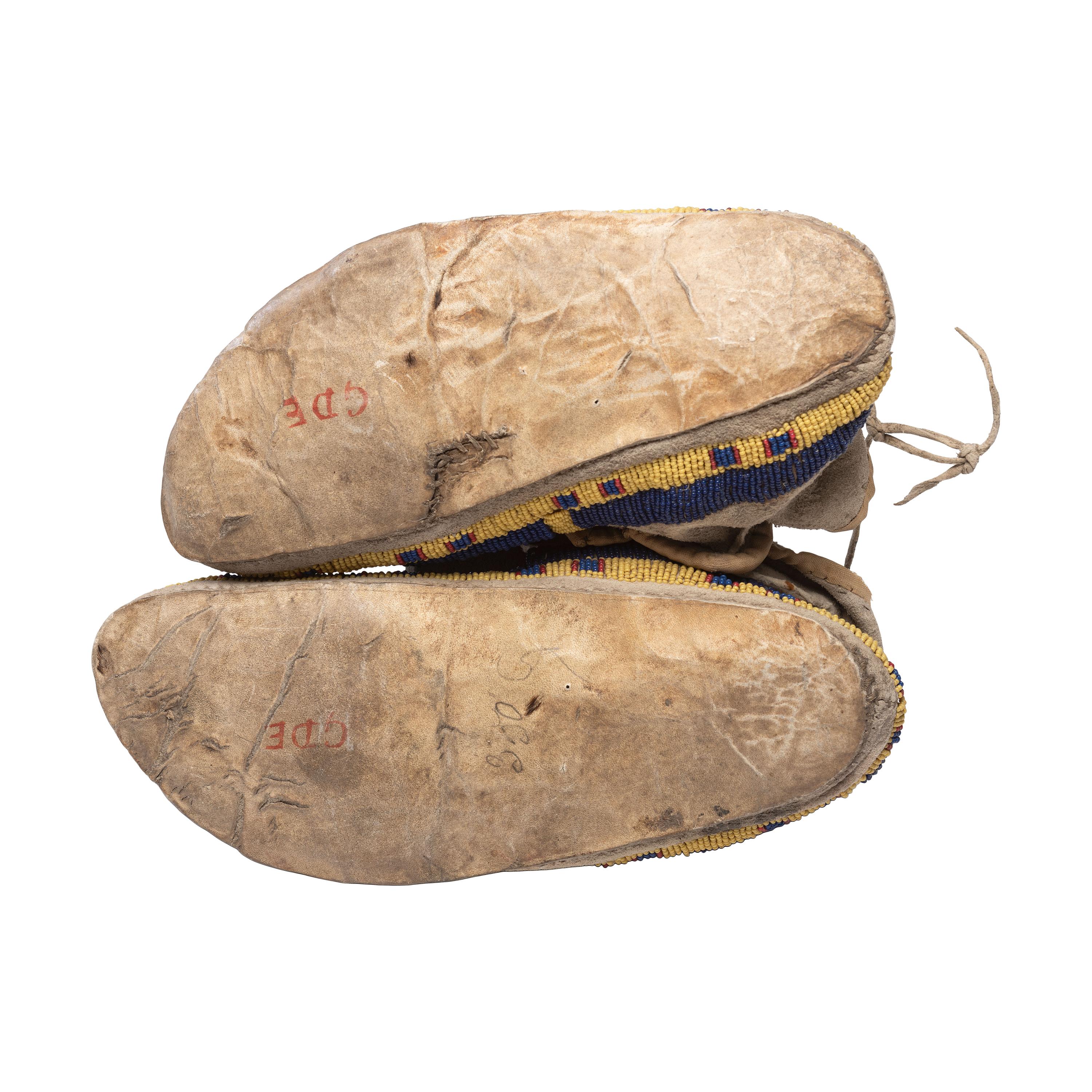 Sioux Beaded Hide Moccasins