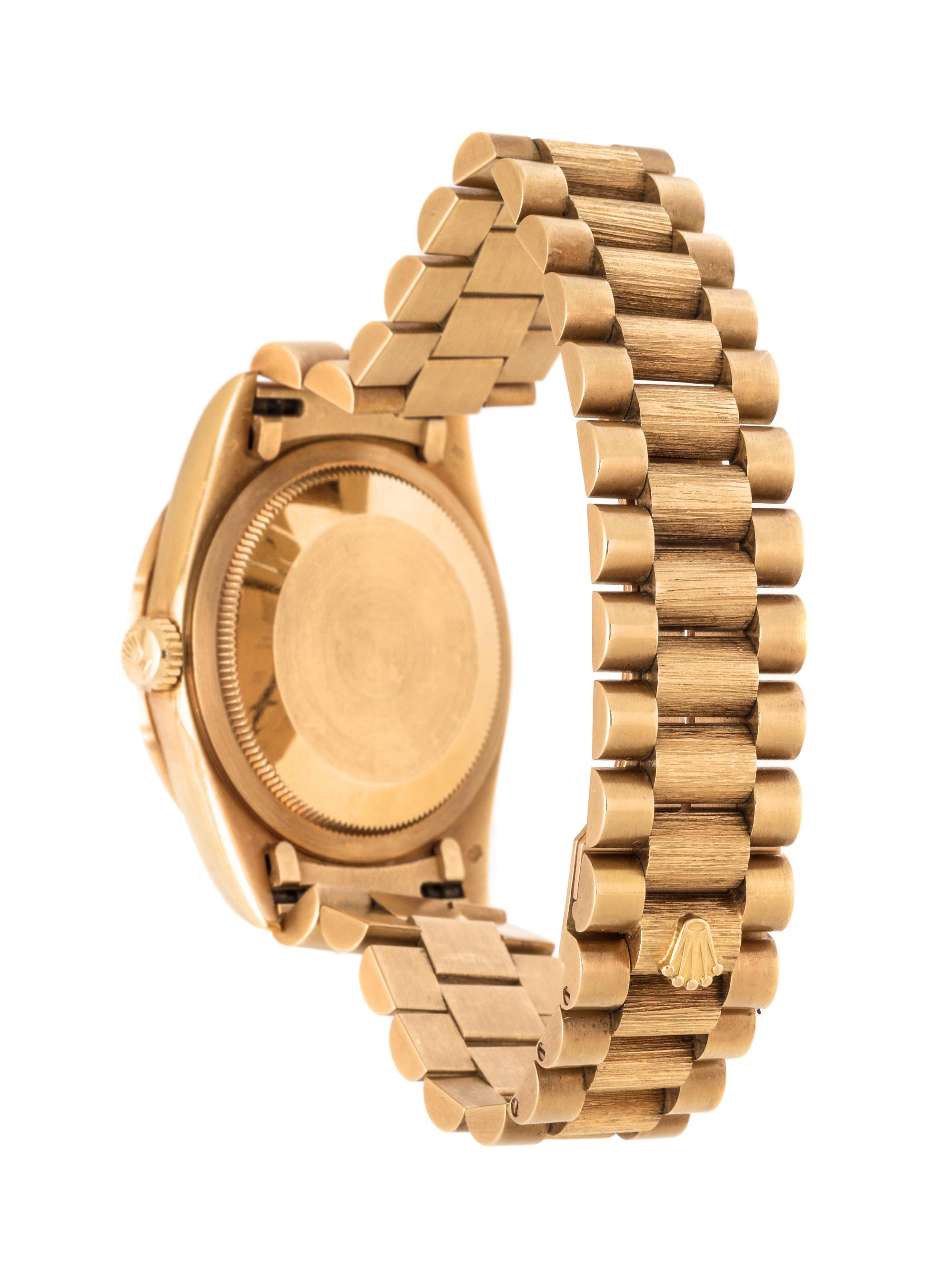 ROLEX, REF. 18248 18K YELLOW GOLD AND DIAMOND 'OYSTER PERPETUAL DAY-DATE' WRISTWATCH, CIRCA 1989