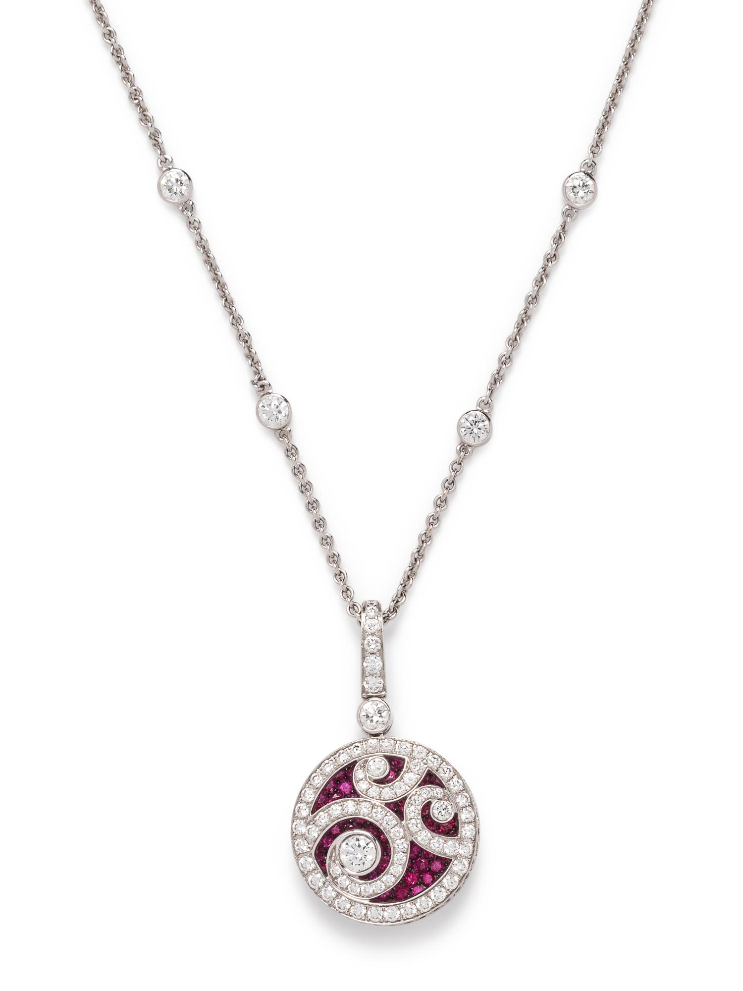 GRAFF, RUBY AND DIAMOND 'DIAMOND ON DIAMOND' PENDANT/NECKLACE
