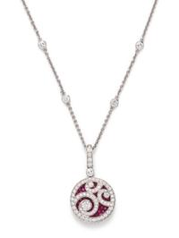 GRAFF, RUBY AND DIAMOND 'DIAMOND ON DIAMOND' PENDANT/NECKLACE