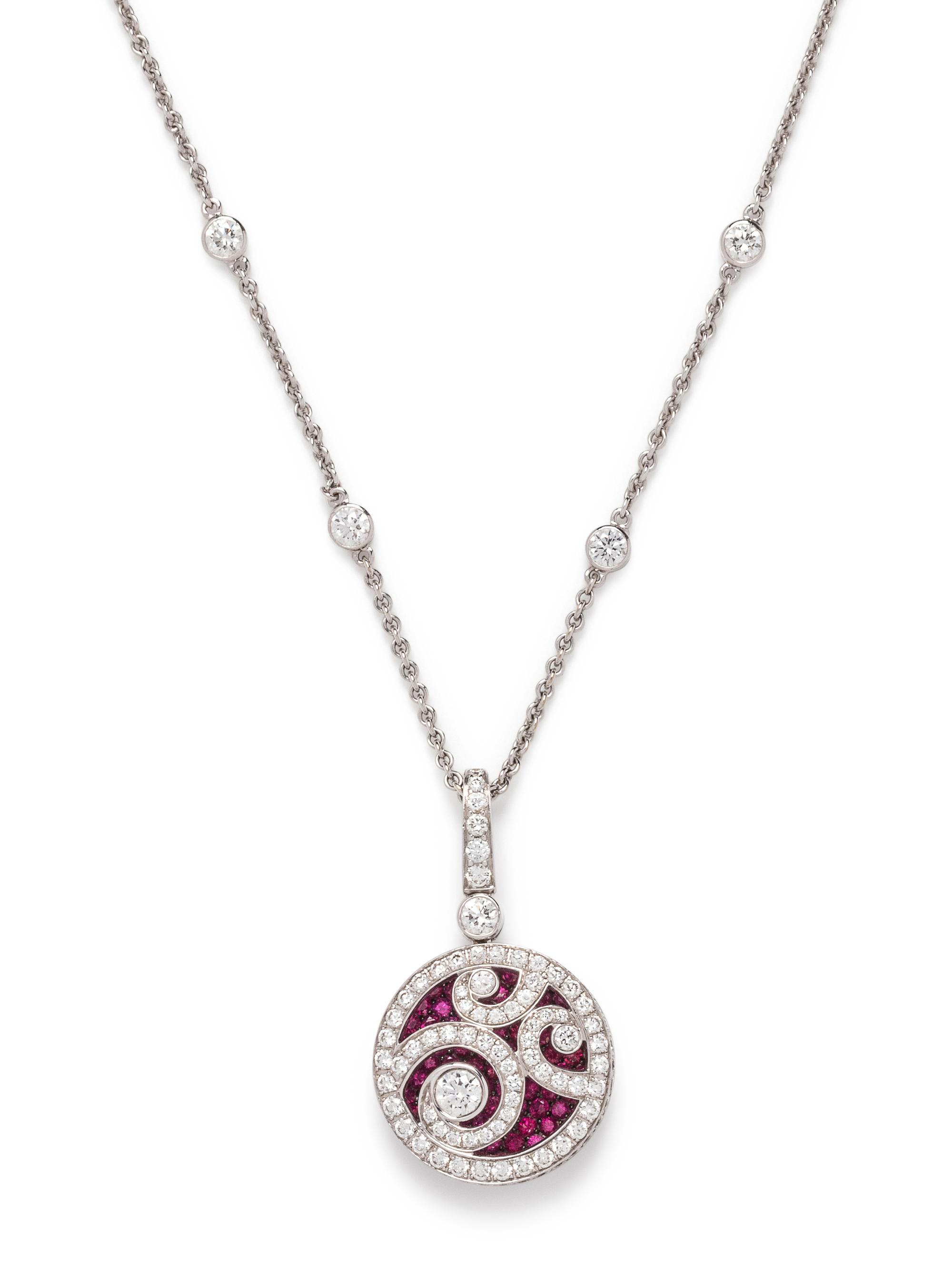 GRAFF, RUBY AND DIAMOND 'DIAMOND ON DIAMOND' PENDANT/NECKLACE