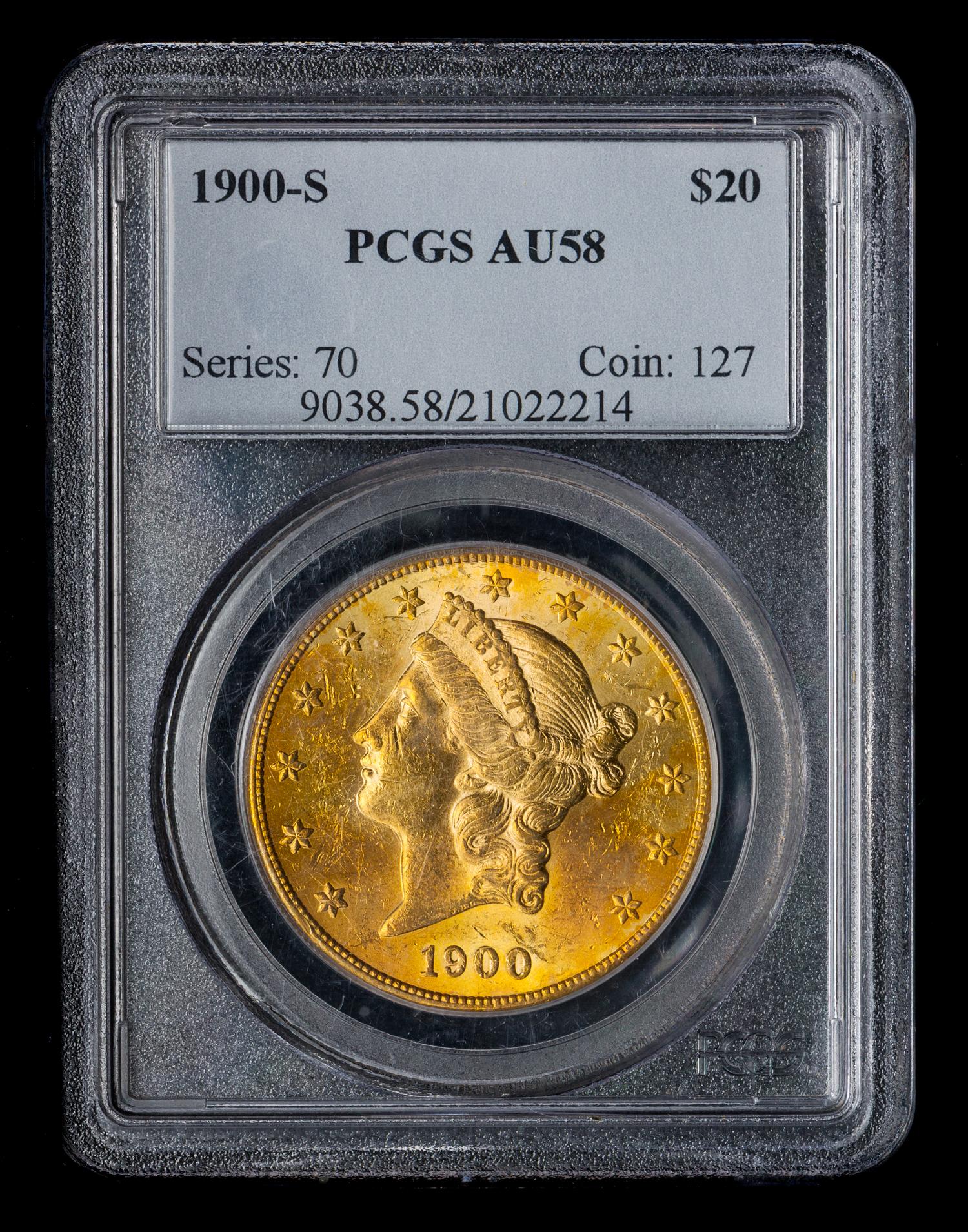 A United States 1900-S Liberty Head $20 Gold Coin