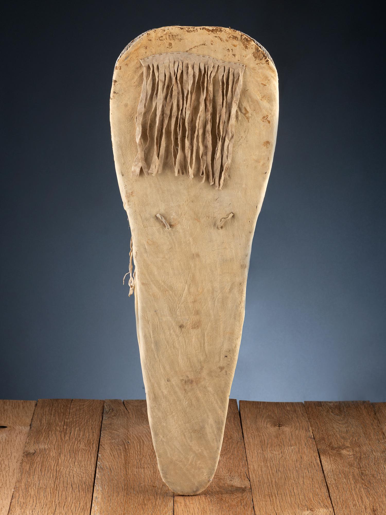 Nez Perce Child's Beaded Hide Cradle