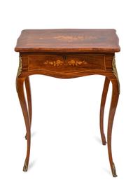 A Napoleon III Style Marquetry Lift-Top Table — EARLY 20TH CENTURY