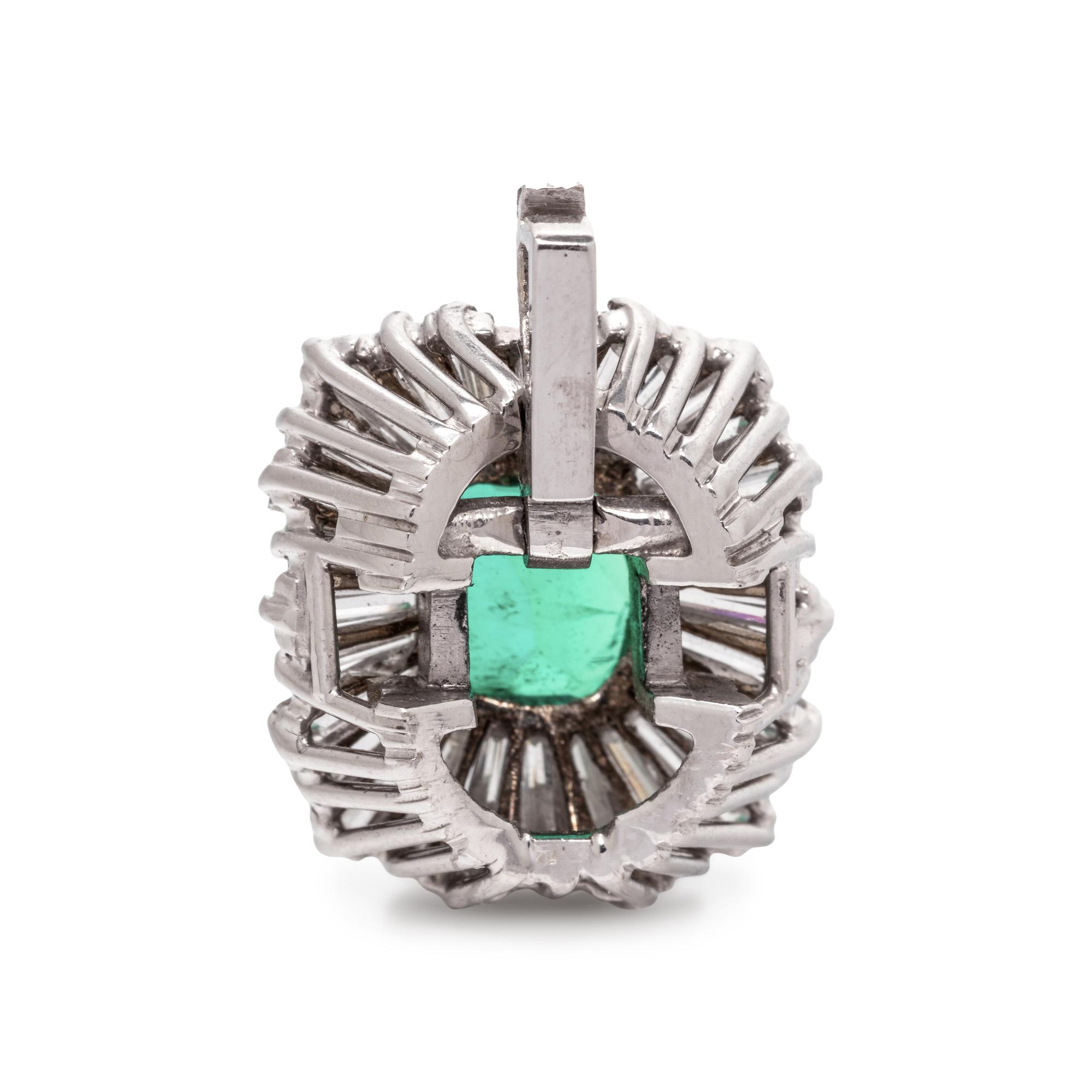 EMERALD AND DIAMOND CONVERTIBLE RING/PENDANT