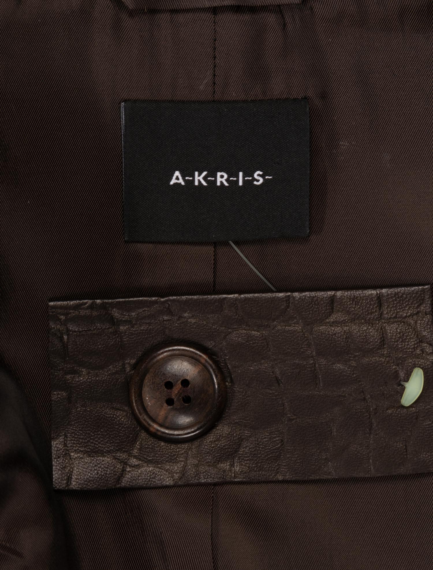 Akris Lambskin Leather Jacket Trimmed with Goat Fur
