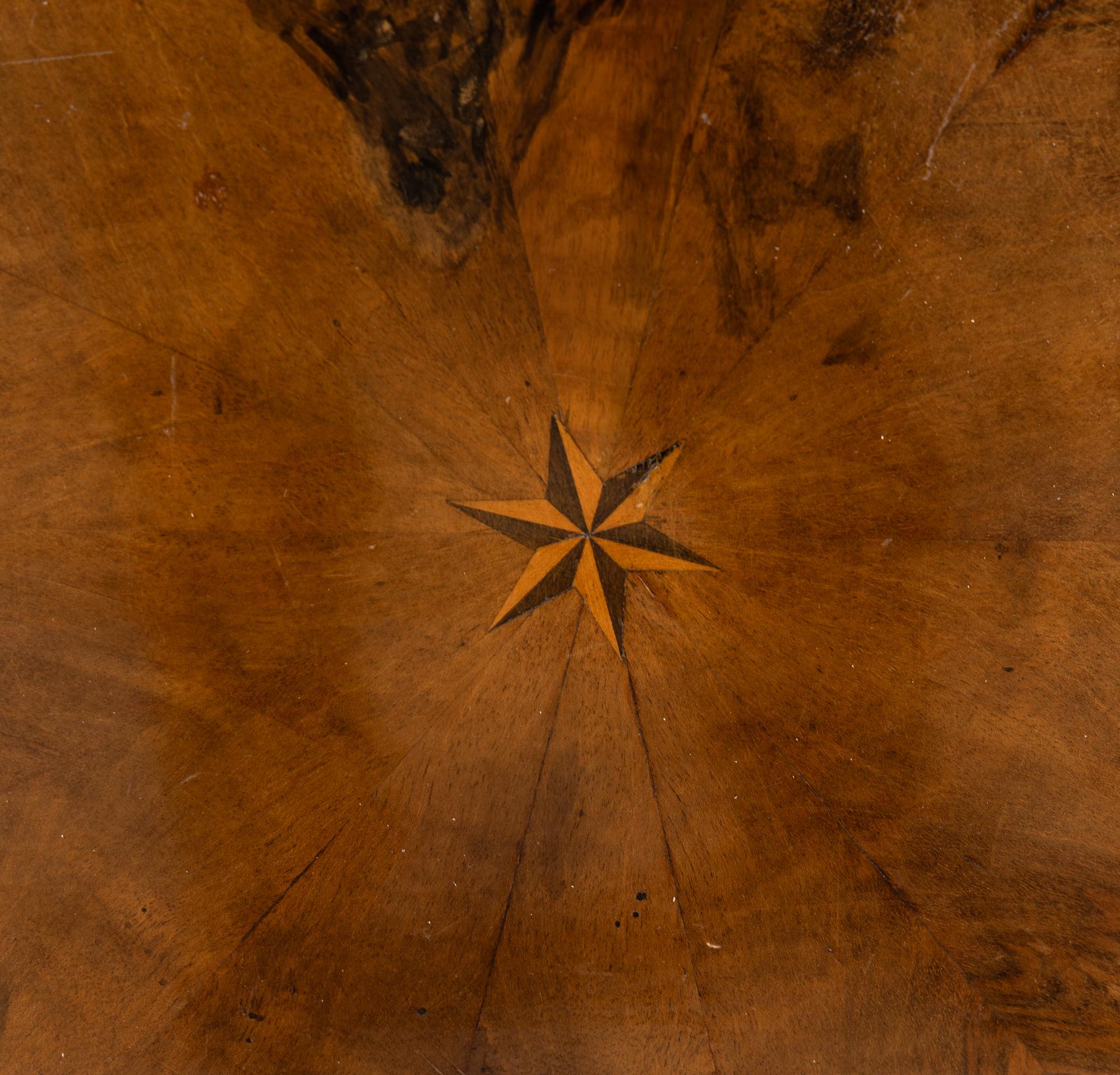 A Biedermeier Walnut Tilt-Top Table