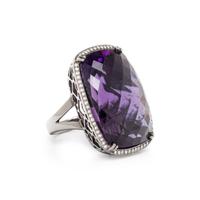 AMETHYST AND DIAMOND RING