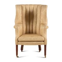 An English Mahogany Wingback Armchair