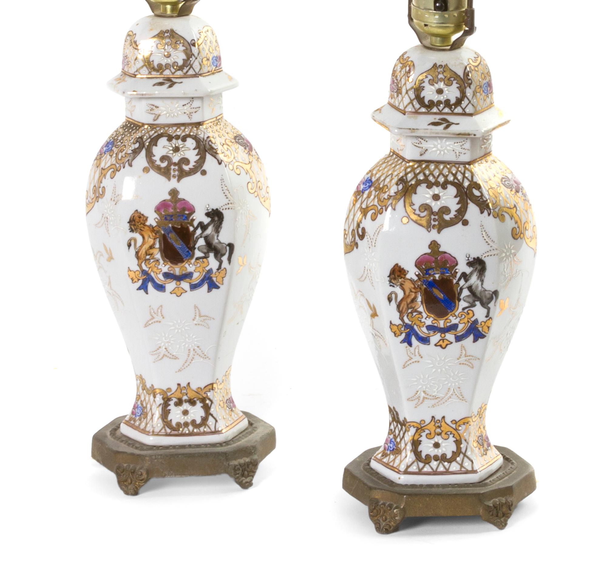 A Pair of Samson Porcelain Covered Jars, Height 11 1/4 inches.