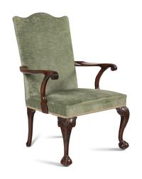 A George II Carved Mahogany Armchair