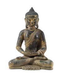 A Bronze Figure of Buddha Height 13 inches.