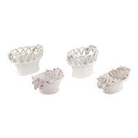 A Group of French Ceramic White Glazed Table Articles