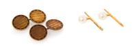 A Collection of 14 Karat Yellow Gold Dress Jewelry, 7.50 dwts.