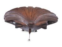 A Carved Walnut Shell Box