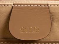 Gucci Beige Leather Handbag with Bamboo Handle