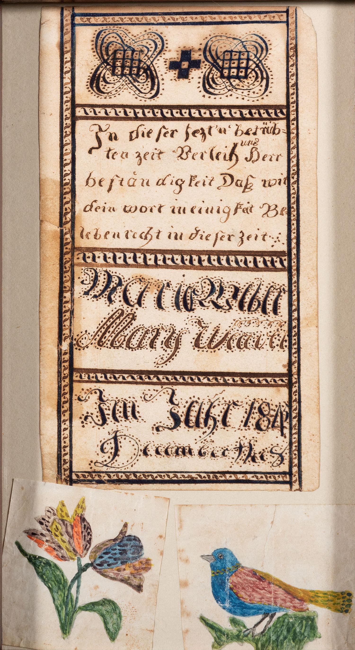 Two Hand-Drawn Bookplate Frakturs
