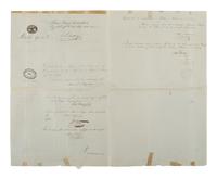 SANTA ANNA, Antonio López de (1794-1876). Document signed as President of Mexico, 8 February 1854.