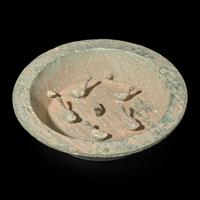 A Chinese Pottery Well and Goose Pan, Possibly Han Dynasty 或為漢 陶井及陶禽鳥盆