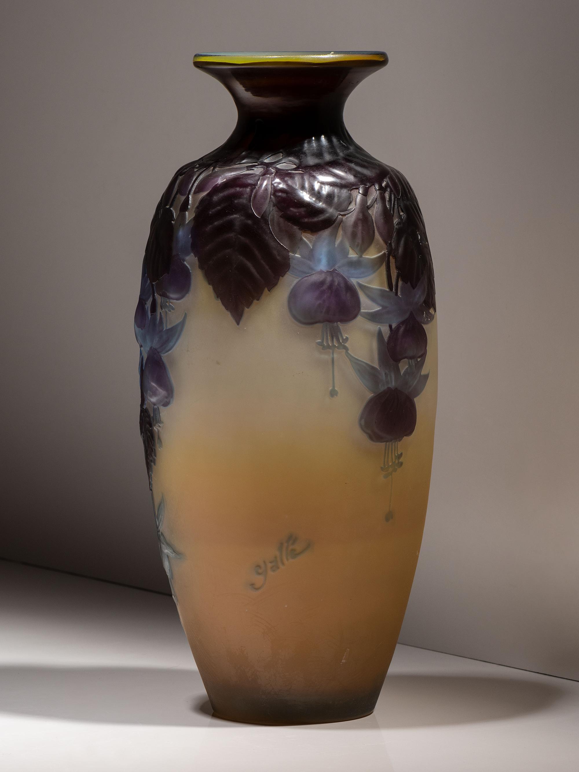 Mold Blown Fuschia Vase