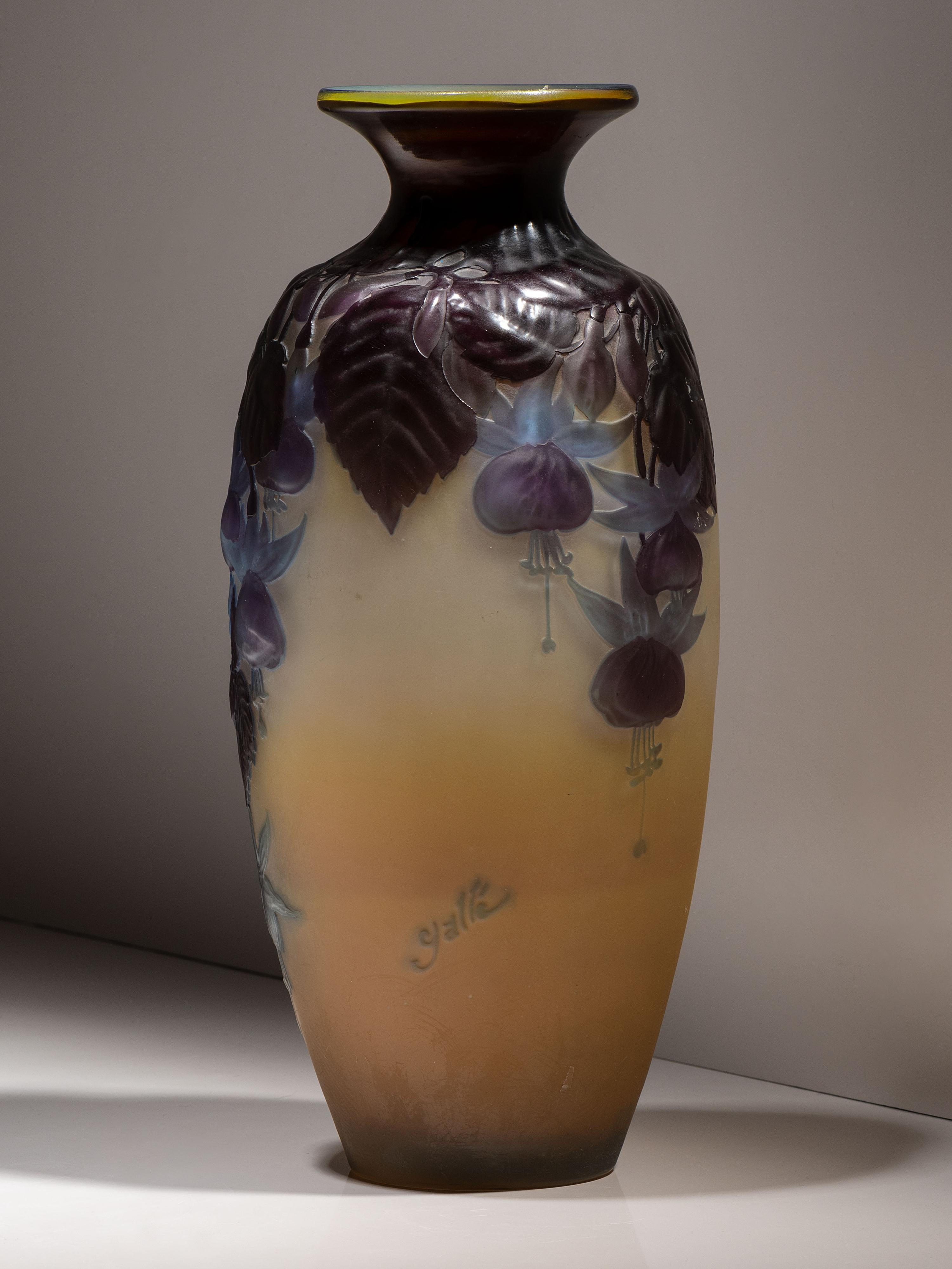 Mold Blown Fuschia Vase