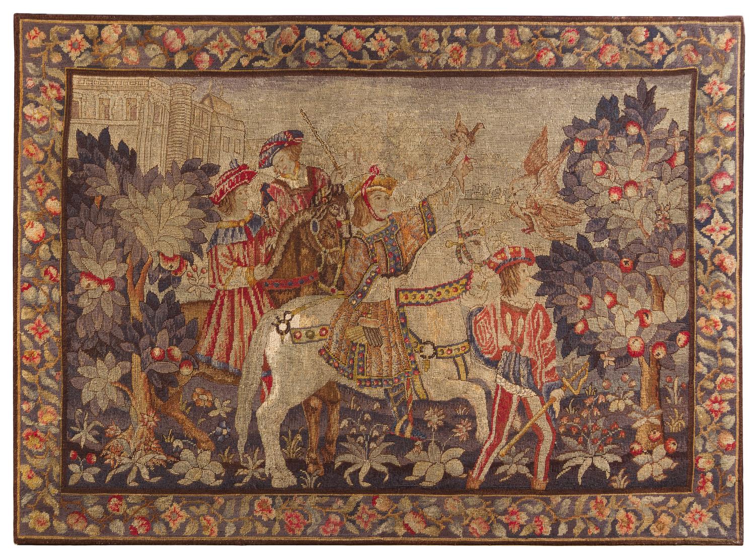 A Continental Needlepoint Tapestry 6 feet 3 inches x 4 feet 6 1/2 inches. — 19TH CENTURY