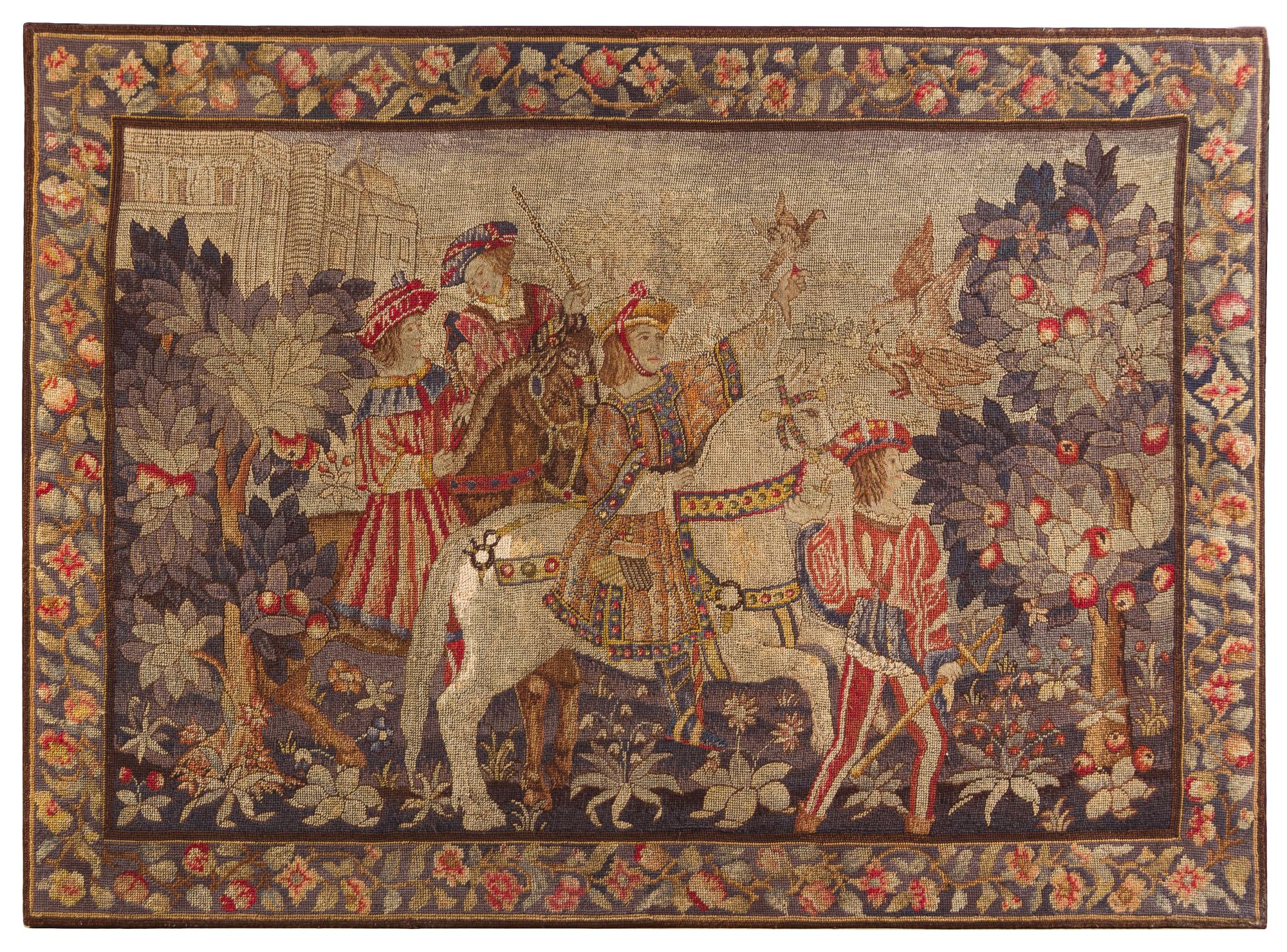 A Continental Needlepoint Tapestry 6 feet 3 inches x 4 feet 6 1/2 inches. — 19TH CENTURY