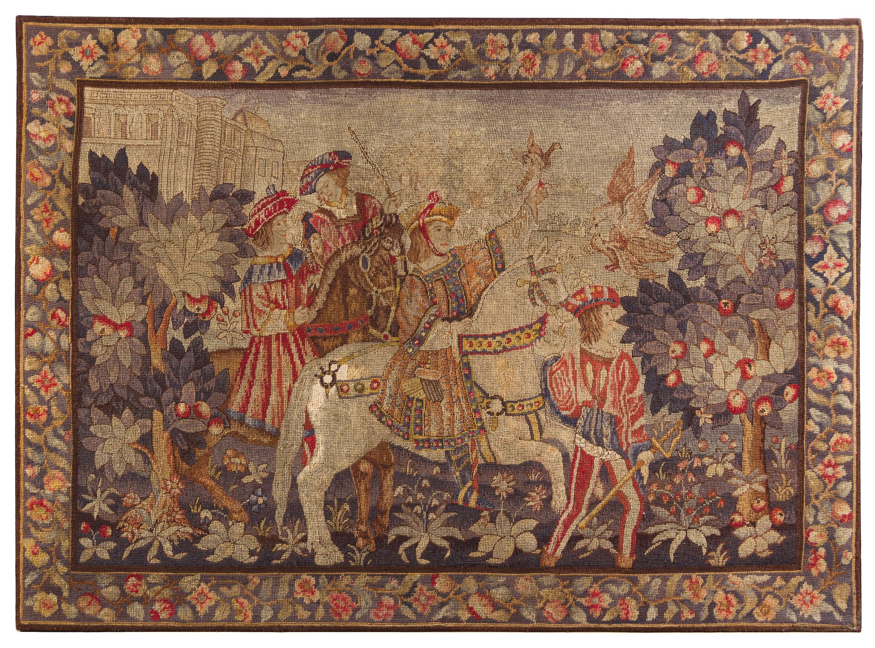A Continental Needlepoint Tapestry 6 feet 3 inches x 4 feet 6 1/2 inches. — 19TH CENTURY