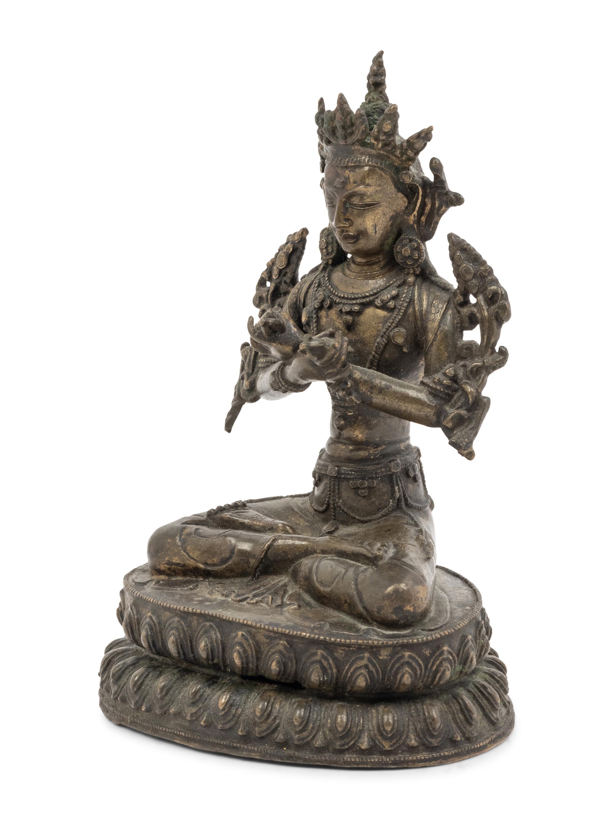 A Tibetan Bronze Seated Figure of Vajrasattva